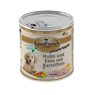 Landfleisch Dog Classic Junior Huhn, Ente & Kartoffeln mit Gartengemüse - 800g