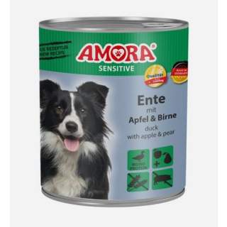 AMORA Dog Sensitive Ente, Apfel & Birne - 800 g