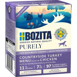 Bozita Dog Tetra Purely Pate Puppy & Junior mit Pute & Huhn 370g