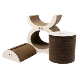D&D Kratzplayground Faye dreiteilig - braun/beige