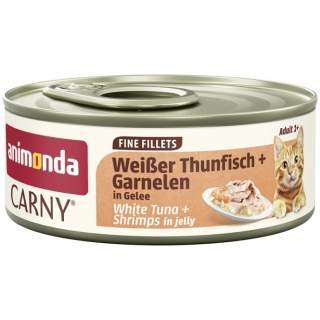 Animonda Cat Carny Fine Fillets Adult Weißer Thunfisch & Garnelen in Gelee 60g