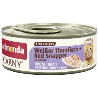 Animonda Cat Carny Fine Fillets Adult Weißer Thunfisch & Red Snapper in Gelee 60g