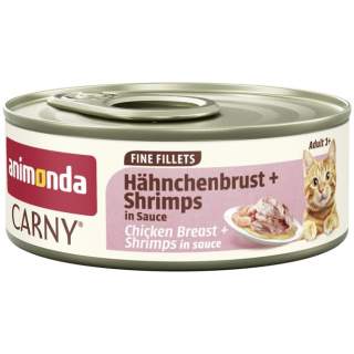 Animonda Cat Carny Fine Fillets Adult Hühnchenbrust & Shrimps in Sauce 60g