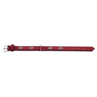 Hunter Halsband Softie Stone 45 nickel, 32-39 cm - rot/Nappa schwarz