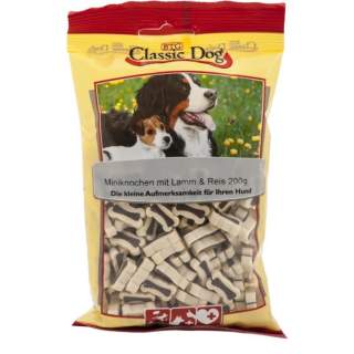 Classic Dog Snack Miniknochen mit Lamm & Reis 200g
